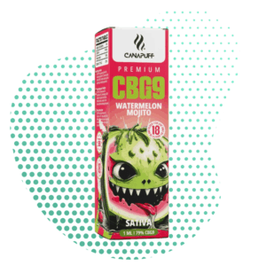 cbg9_canapuff_vape_oneuse_watermelon_mojito.png CBG9 Vape Watermelon Mojito 79% 1ml
